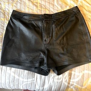 J Brand leather shorts